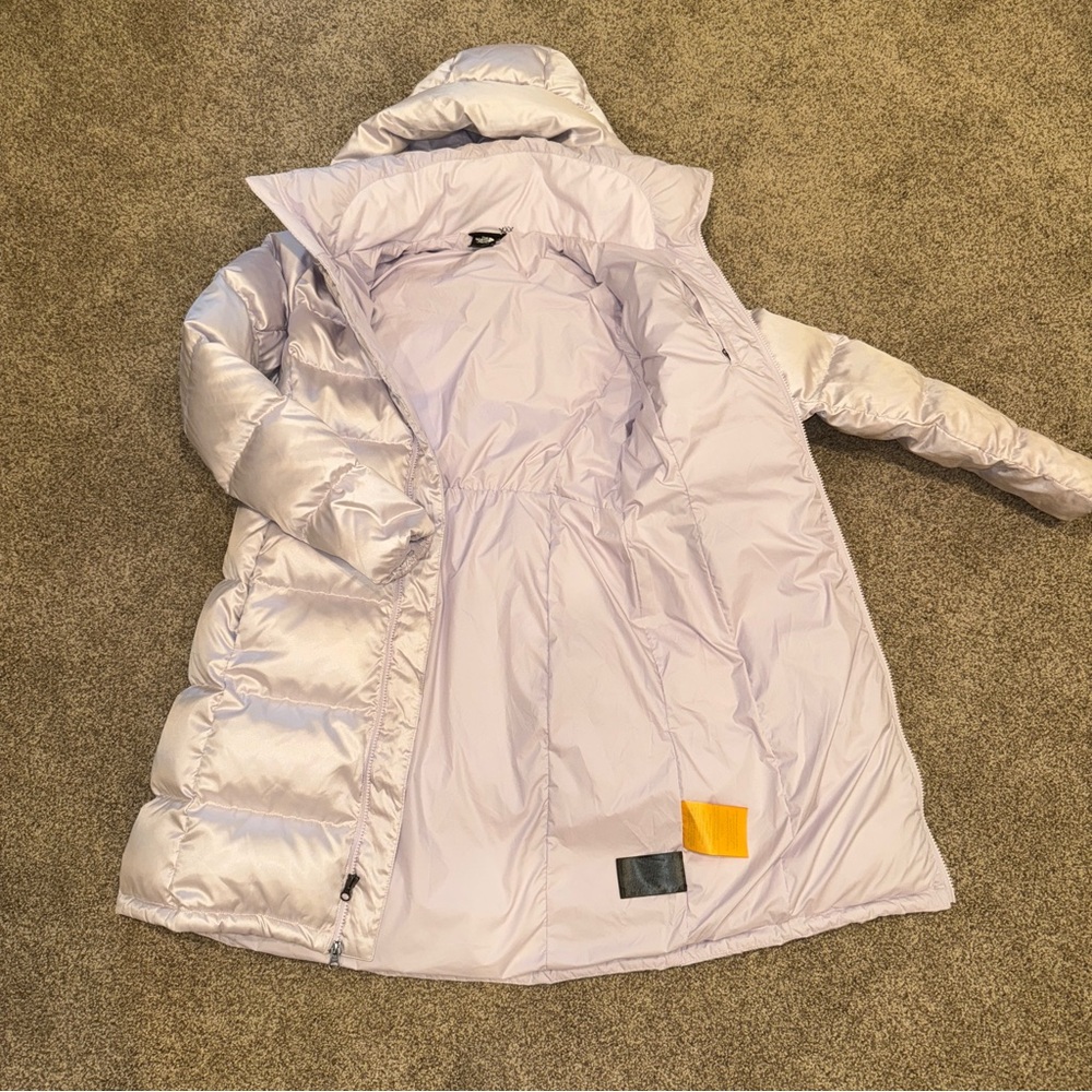 The North Face Metropolis Hooded Parka Lavender Fog / Shine Down Filling Coat M - Picture 6 of 9